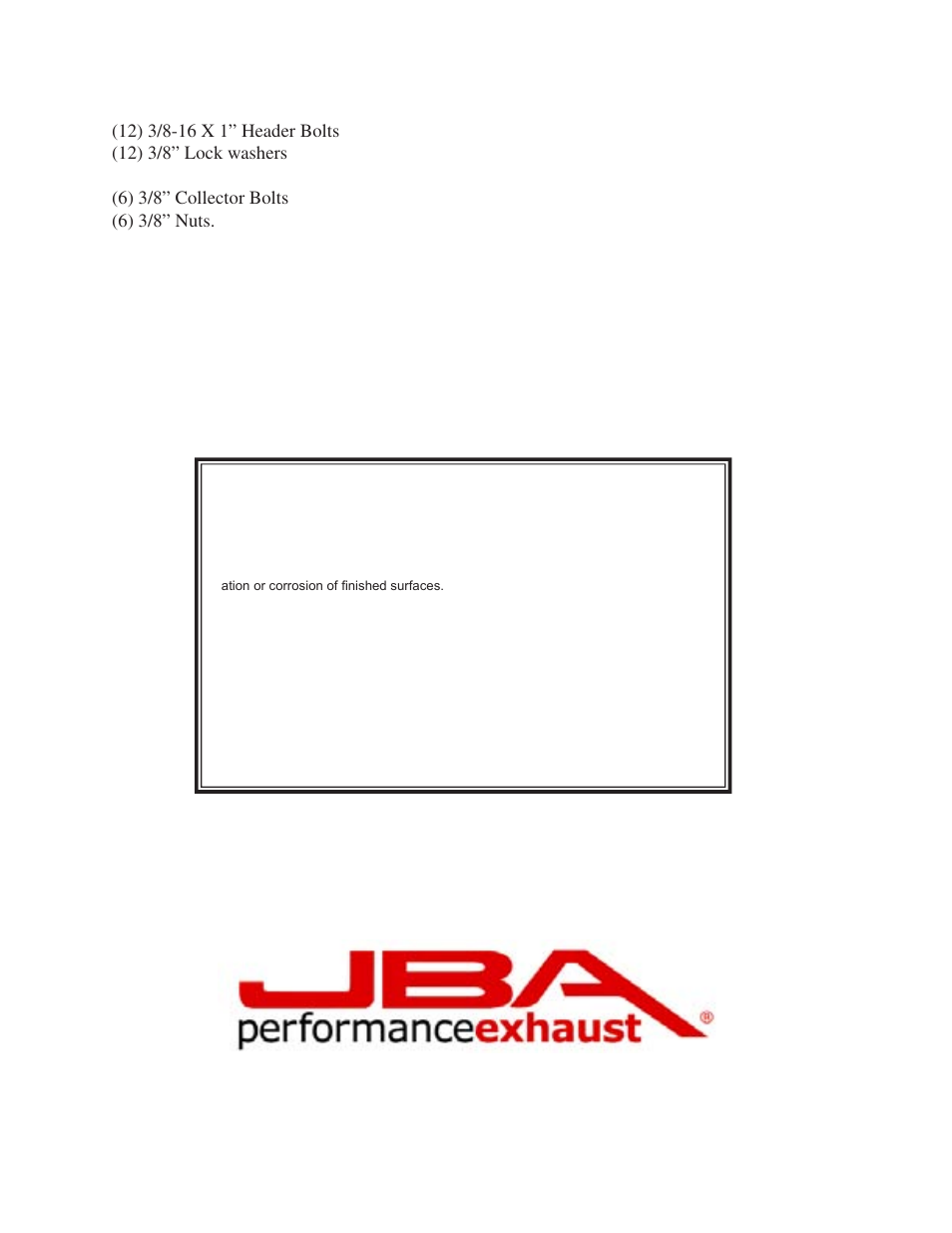 Limited one year warranty | PerTronix JBA Exhaust 1815S-1 User Manual | Page 4 / 5