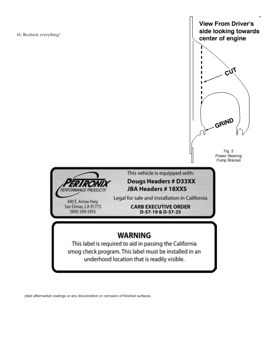 Limited one year warranty | PerTronix JBA Exhaust 1840S-4 User Manual | Page 4 / 5
