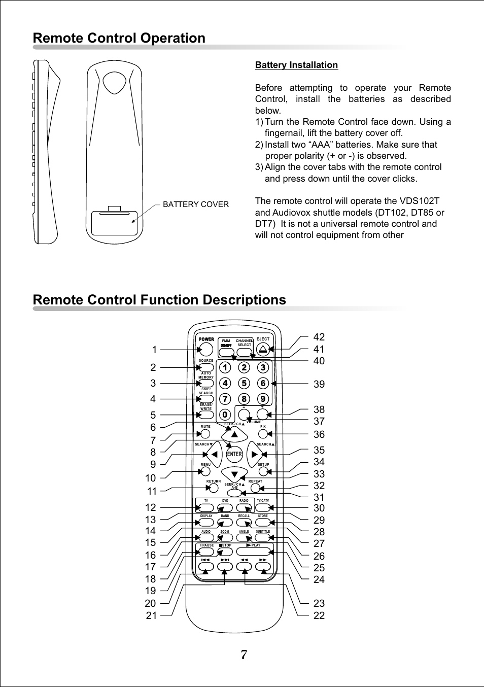 Audiovox DKP102 User Manual | Page 9 / 19