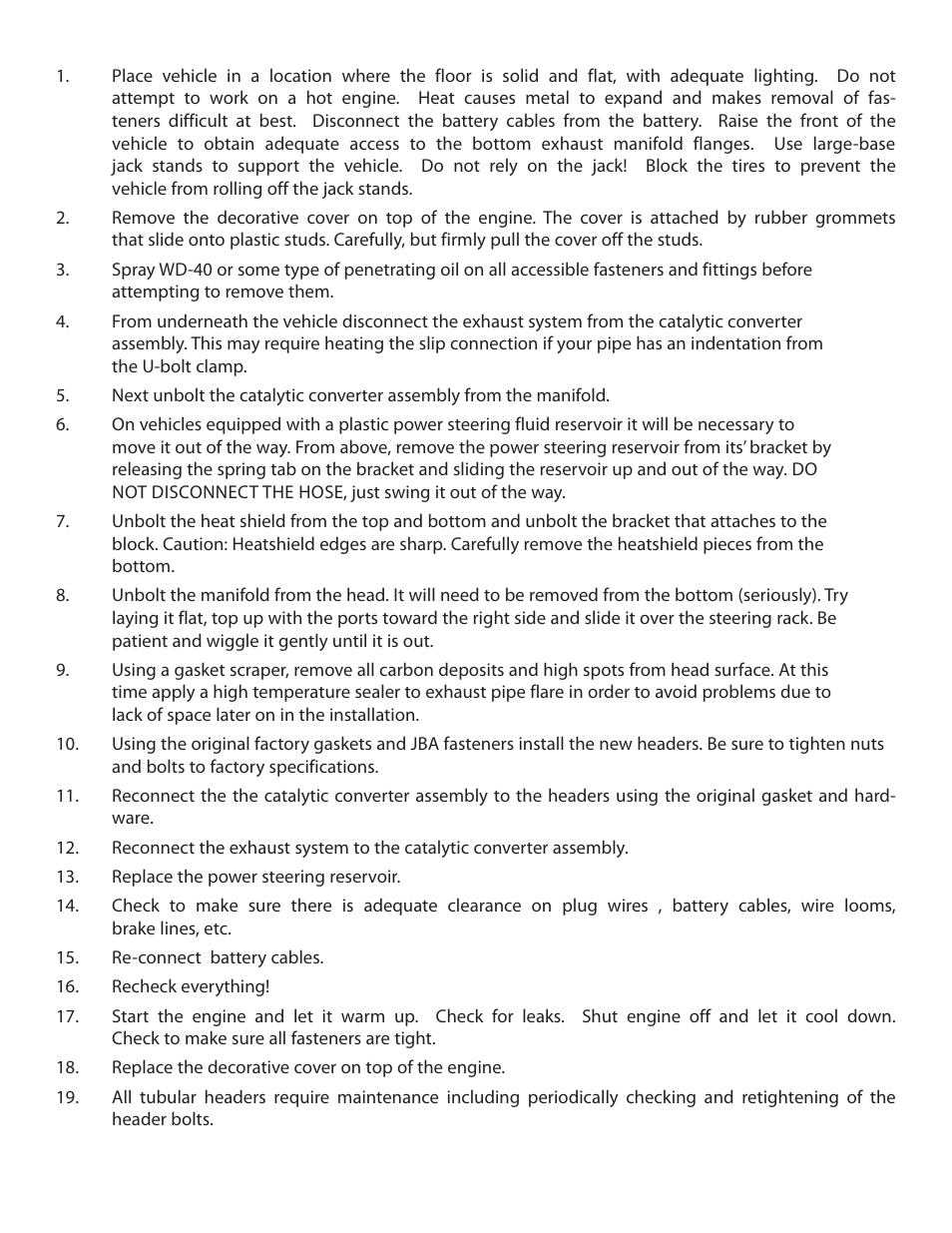 PerTronix JBA Exhaust 1937SJS User Manual | Page 3 / 4