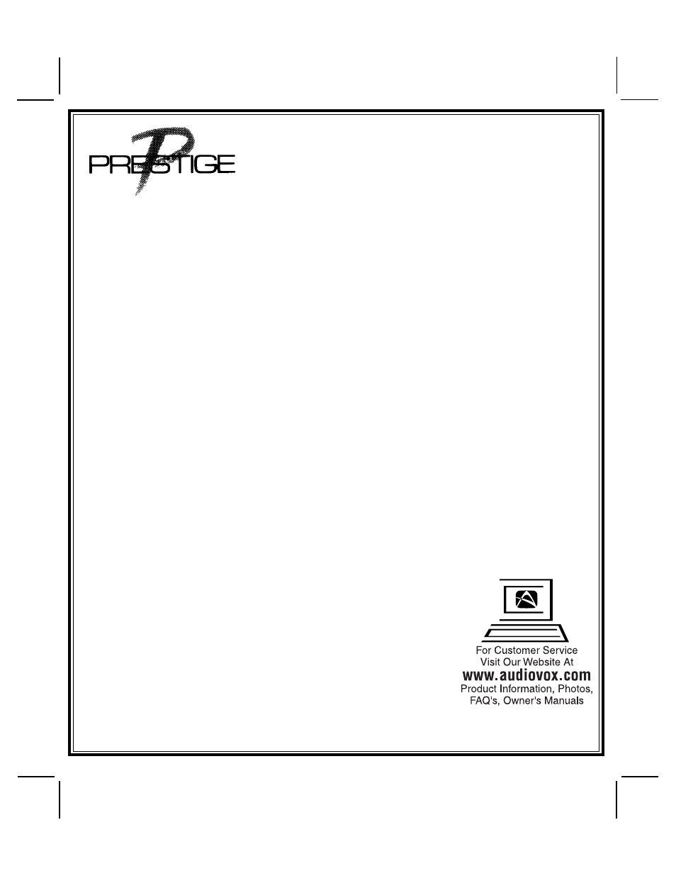 Audiovox Prestige APS-905 User Manual | 20 pages