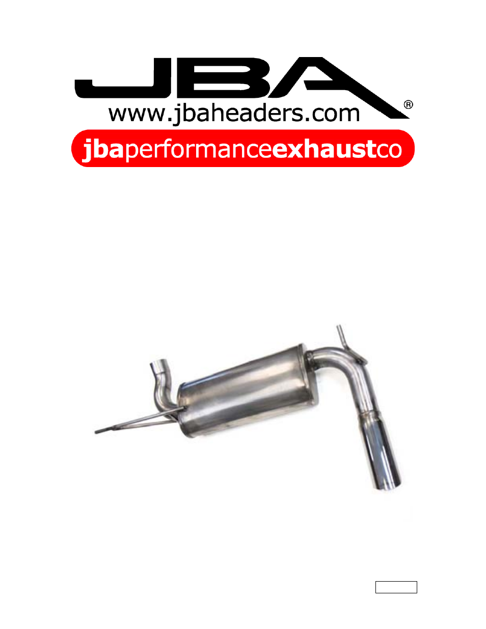 PerTronix JBA Exhaust 40-1509 User Manual | 4 pages