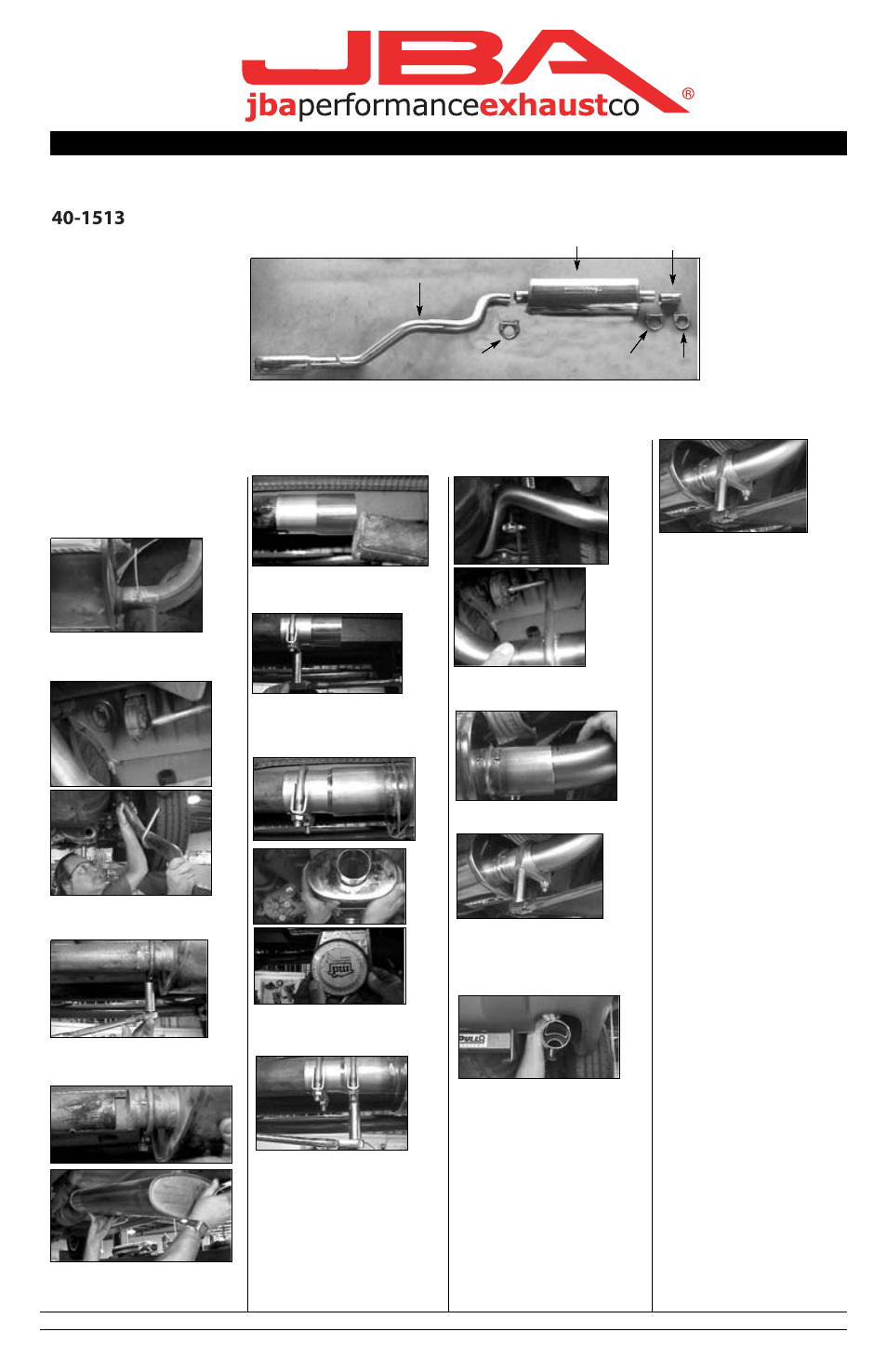 PerTronix JBA Exhaust 40-1513 User Manual | 1 page