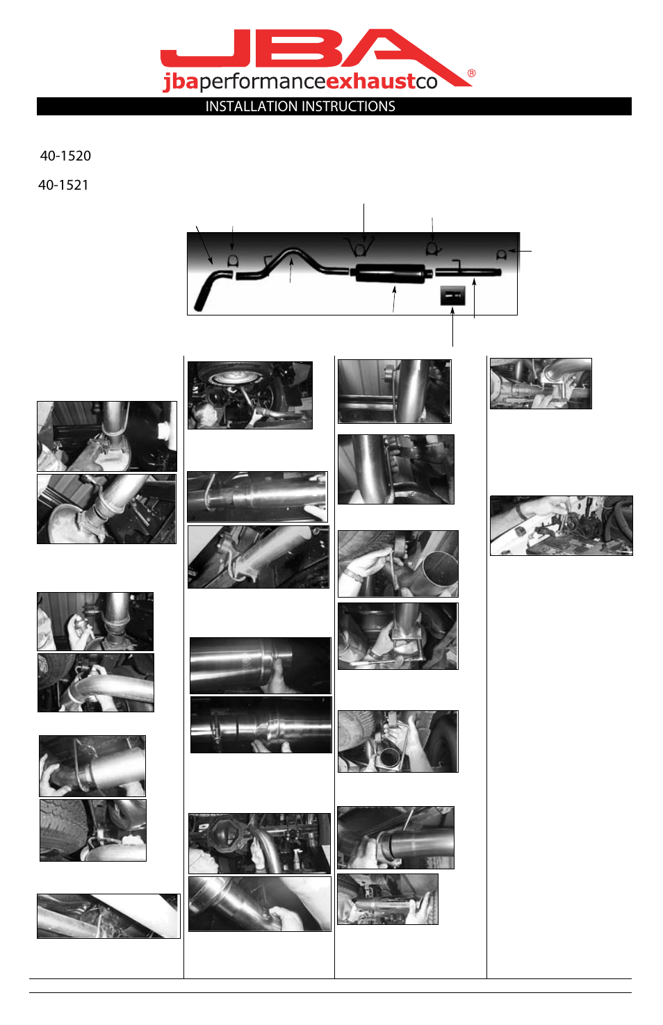 PerTronix JBA Exhaust 40-15201 User Manual | 1 page