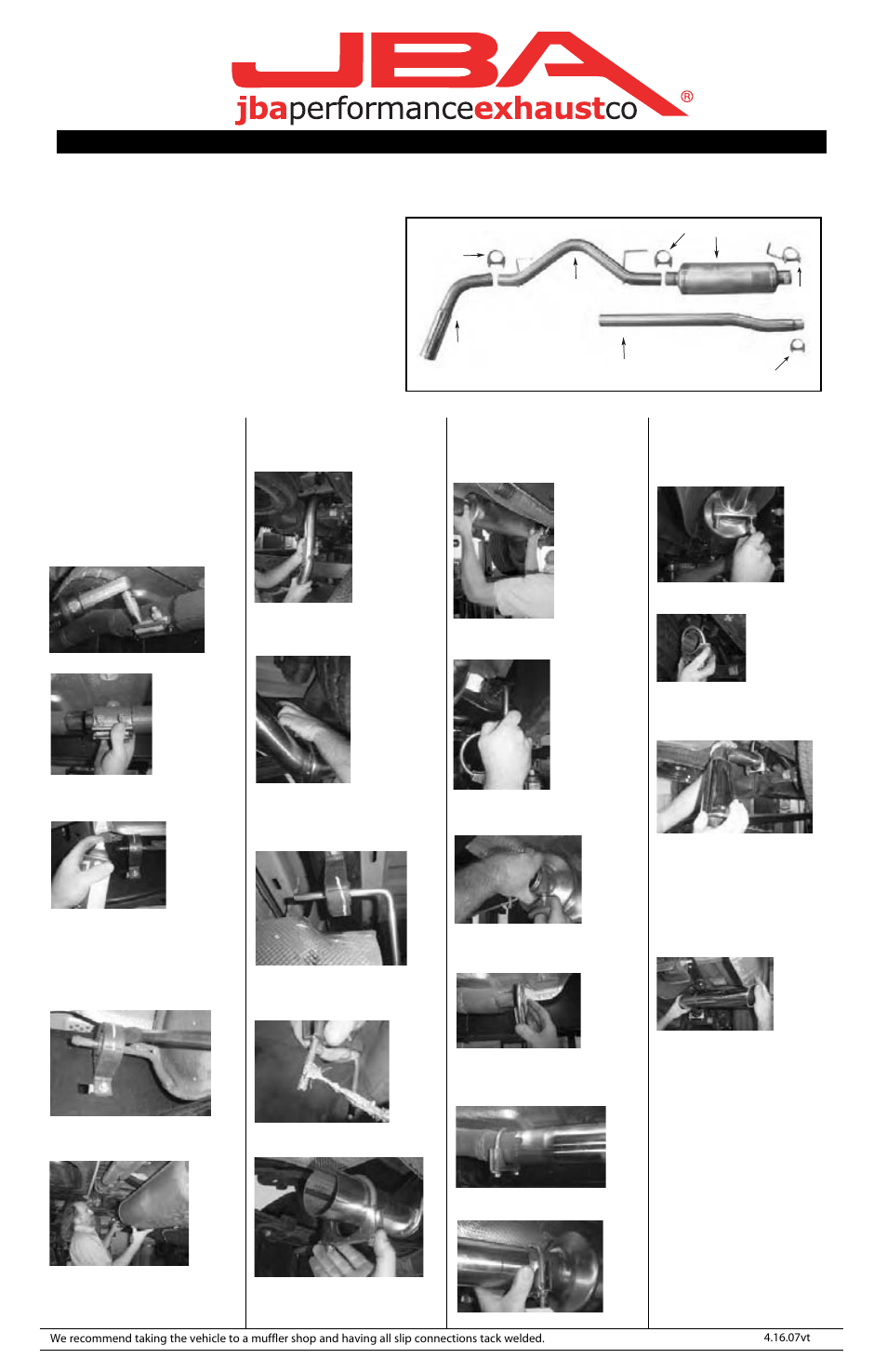 PerTronix JBA Exhaust 40-2527 User Manual | 1 page