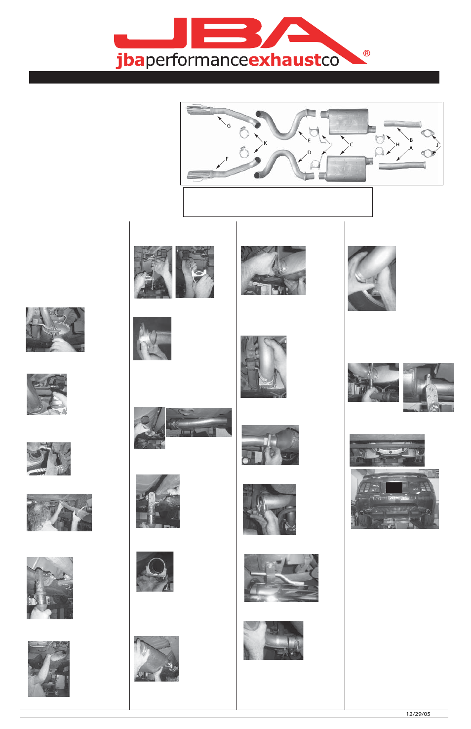 PerTronix JBA Exhaust 40-2623 User Manual | 1 page