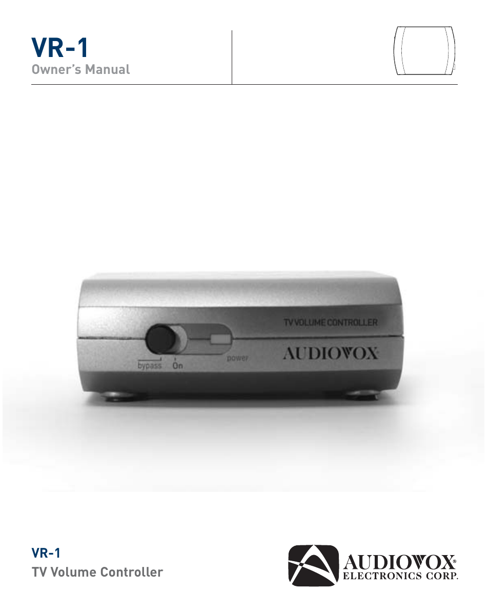 Vr-1 | Audiovox VR-1 User Manual | Page 3 / 6
