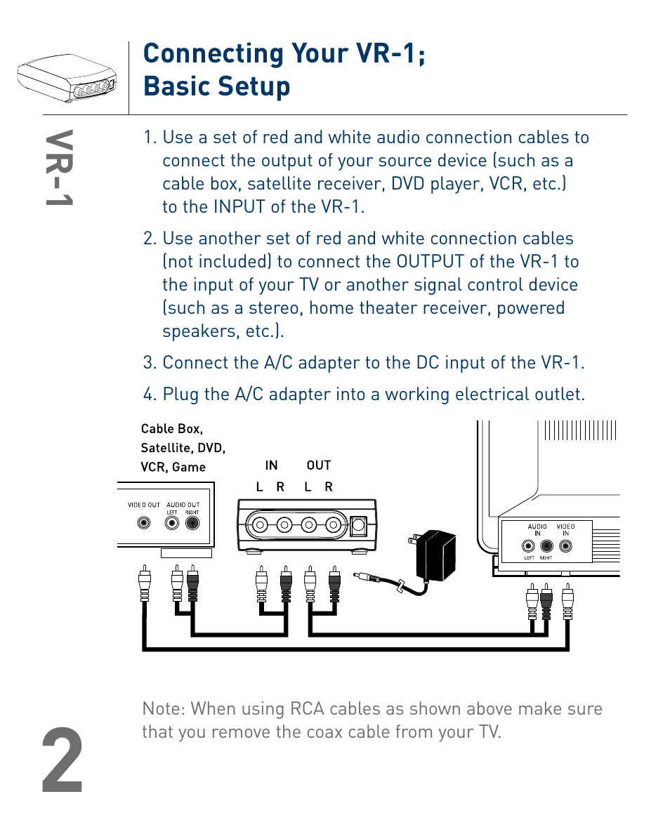 Vr-1 | Audiovox VR-1 User Manual | Page 5 / 6