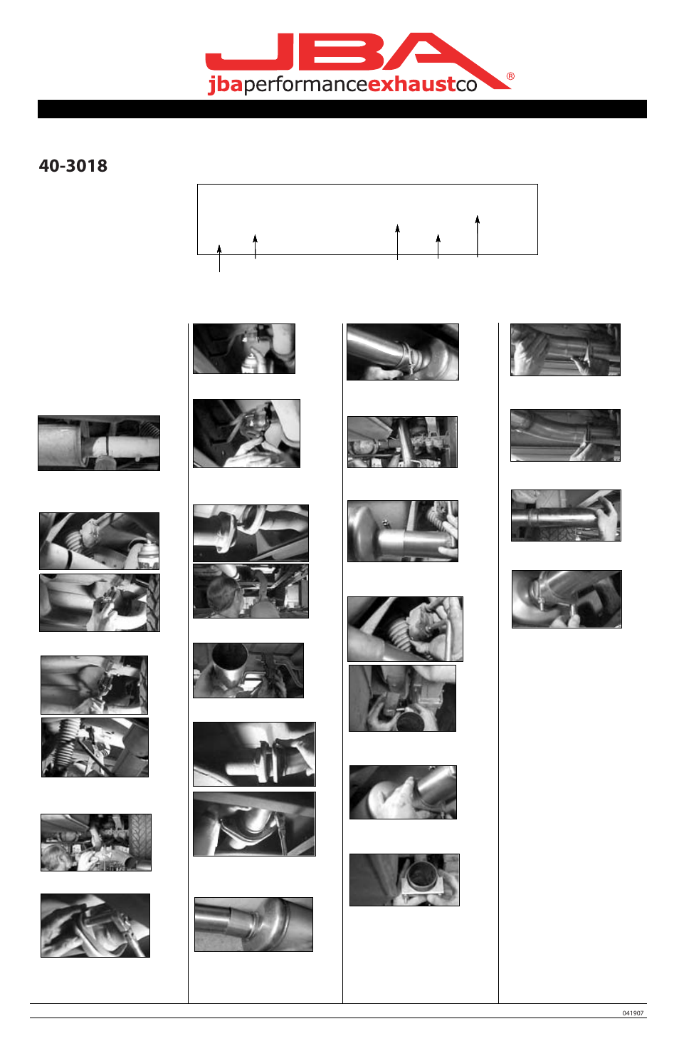 PerTronix JBA Exhaust 40-3018 User Manual | 1 page