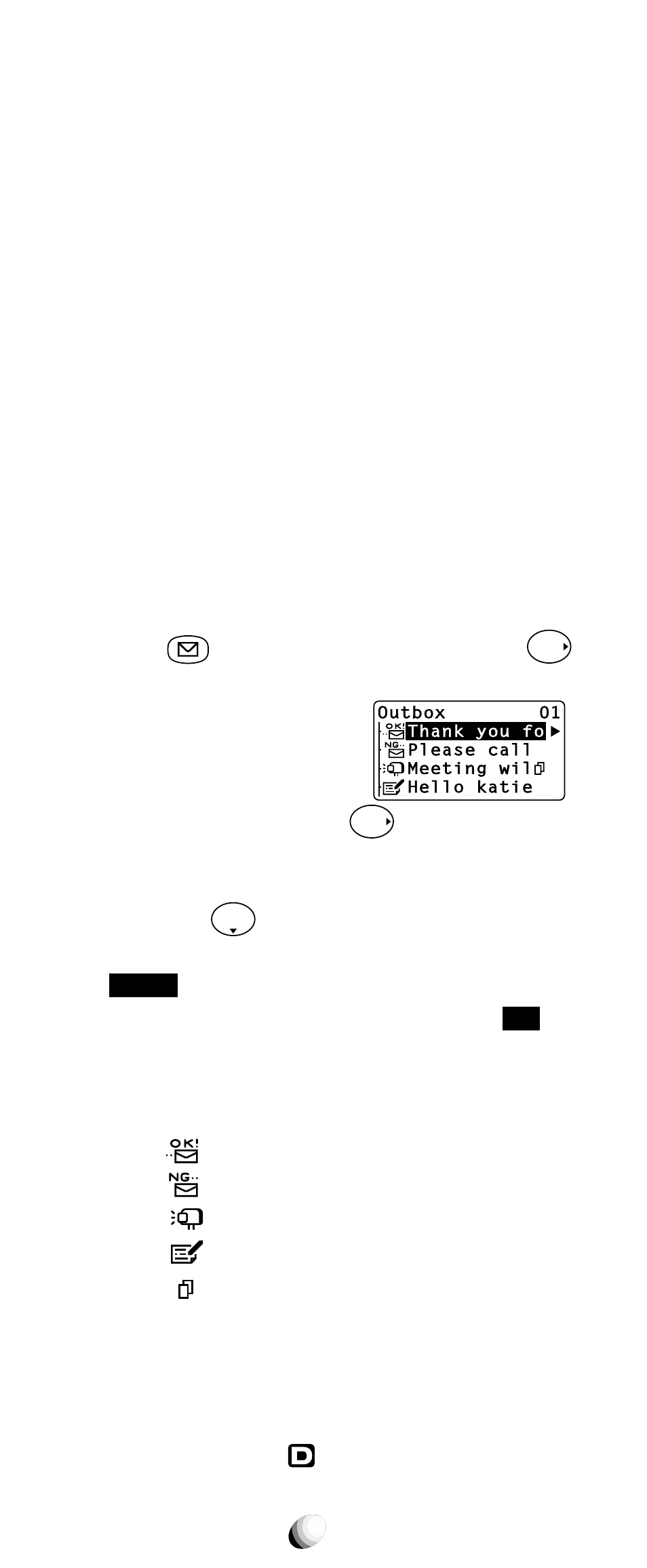 58 send-message menu, Outbox option | Audiovox CDM-9100 User Manual | Page 58 / 107