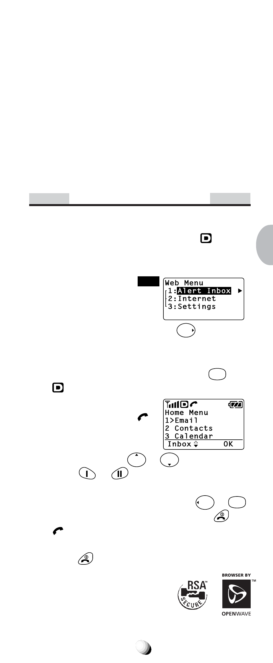 Web browsing, Accessing internet | Audiovox CDM-9100 User Manual | Page 63 / 107