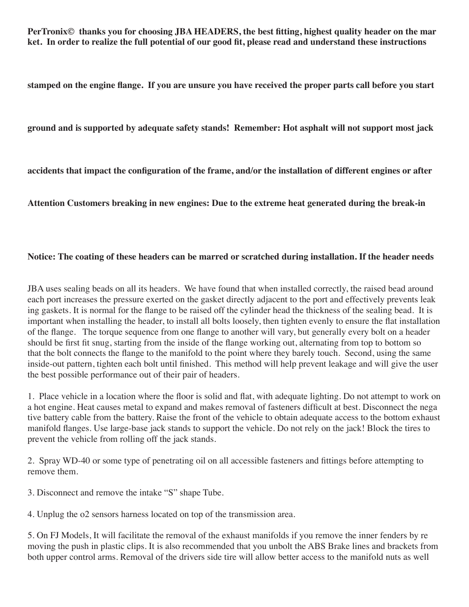 PerTronix JBA Exhaust 6035S User Manual | Page 2 / 5
