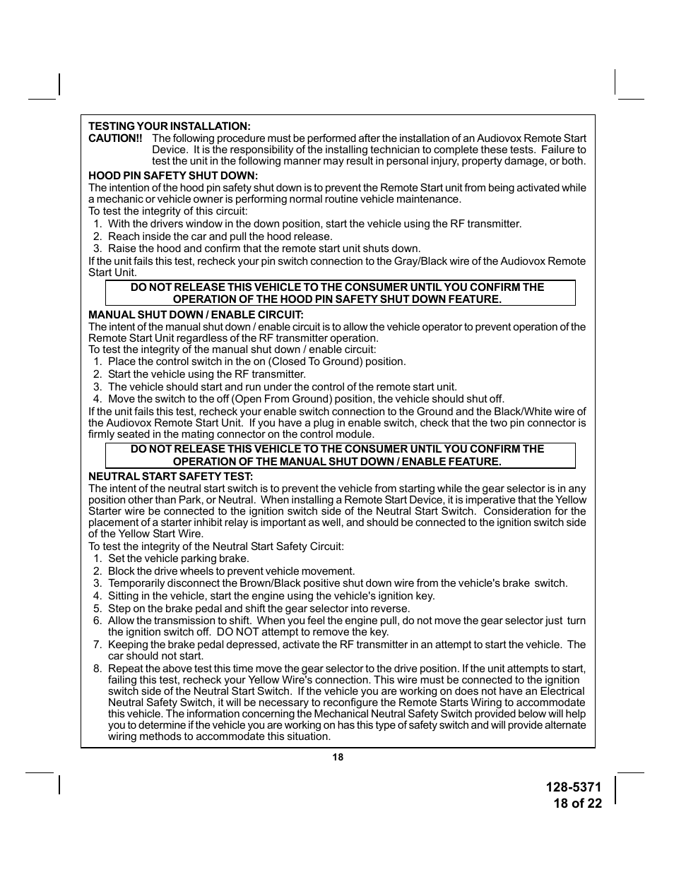 Audiovox PRO-9675FT User Manual | Page 18 / 22