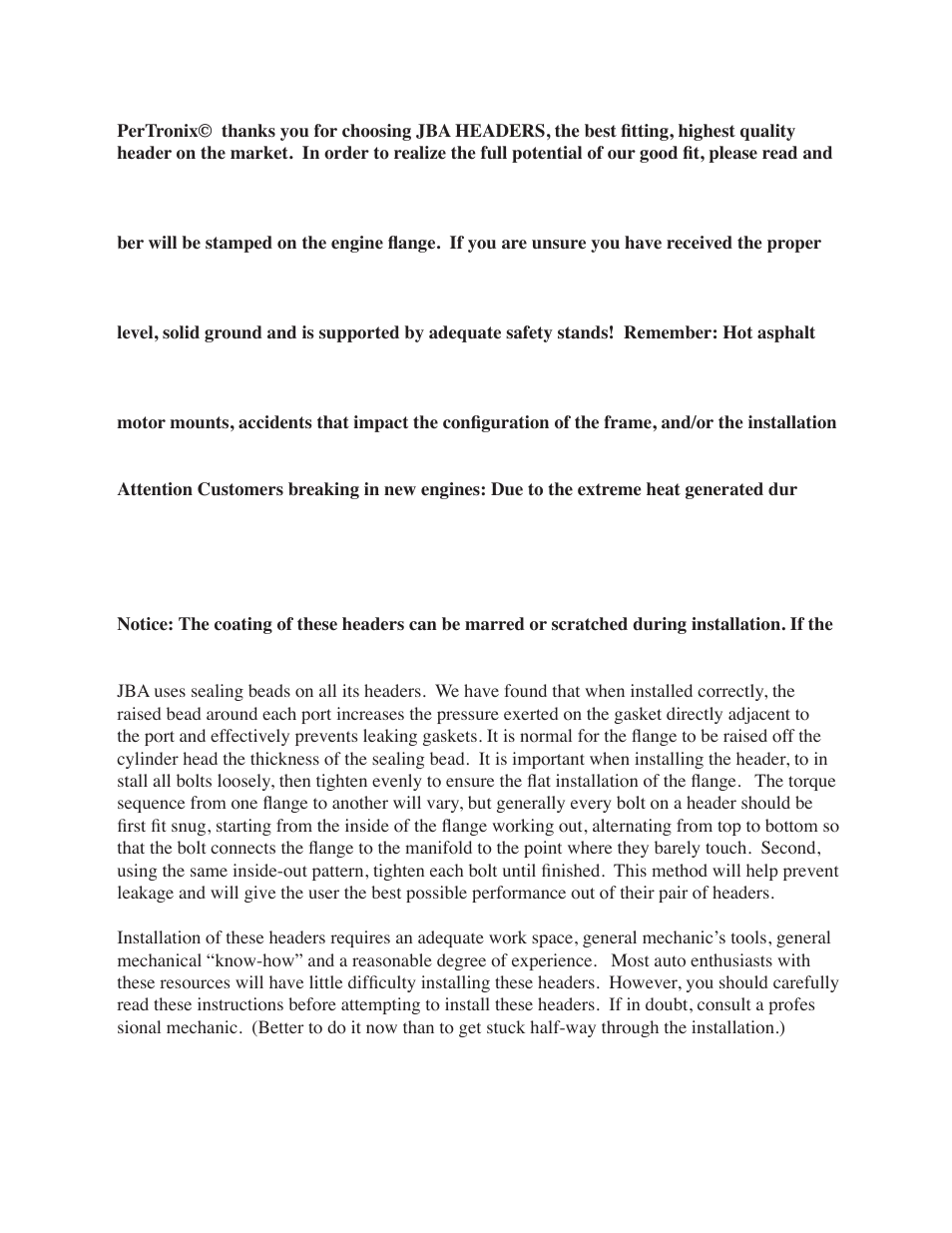 PerTronix JBA Exhaust 6651S User Manual | Page 2 / 5