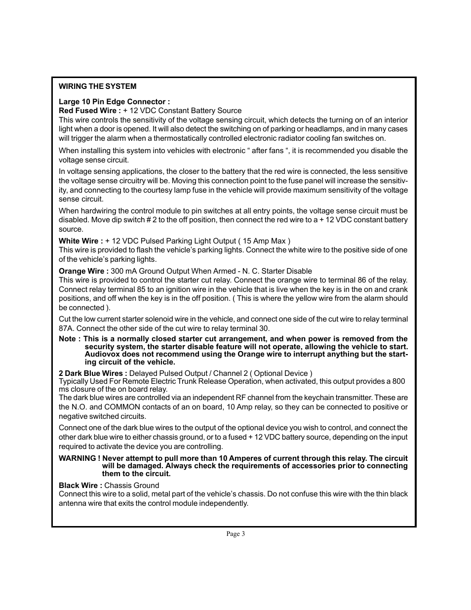 Audiovox PRO 9549FT User Manual | Page 3 / 8