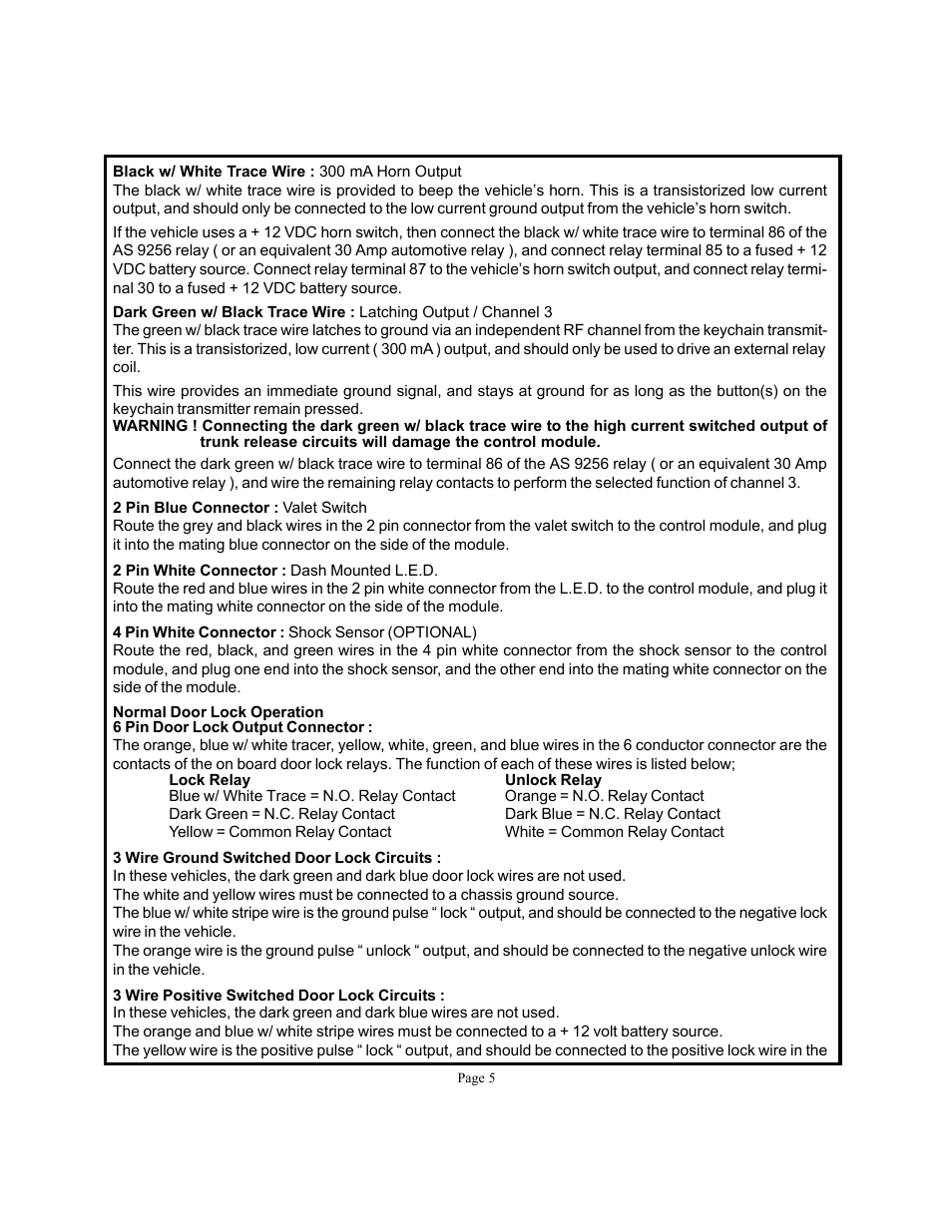 Audiovox PRO 9549FT User Manual | Page 5 / 8