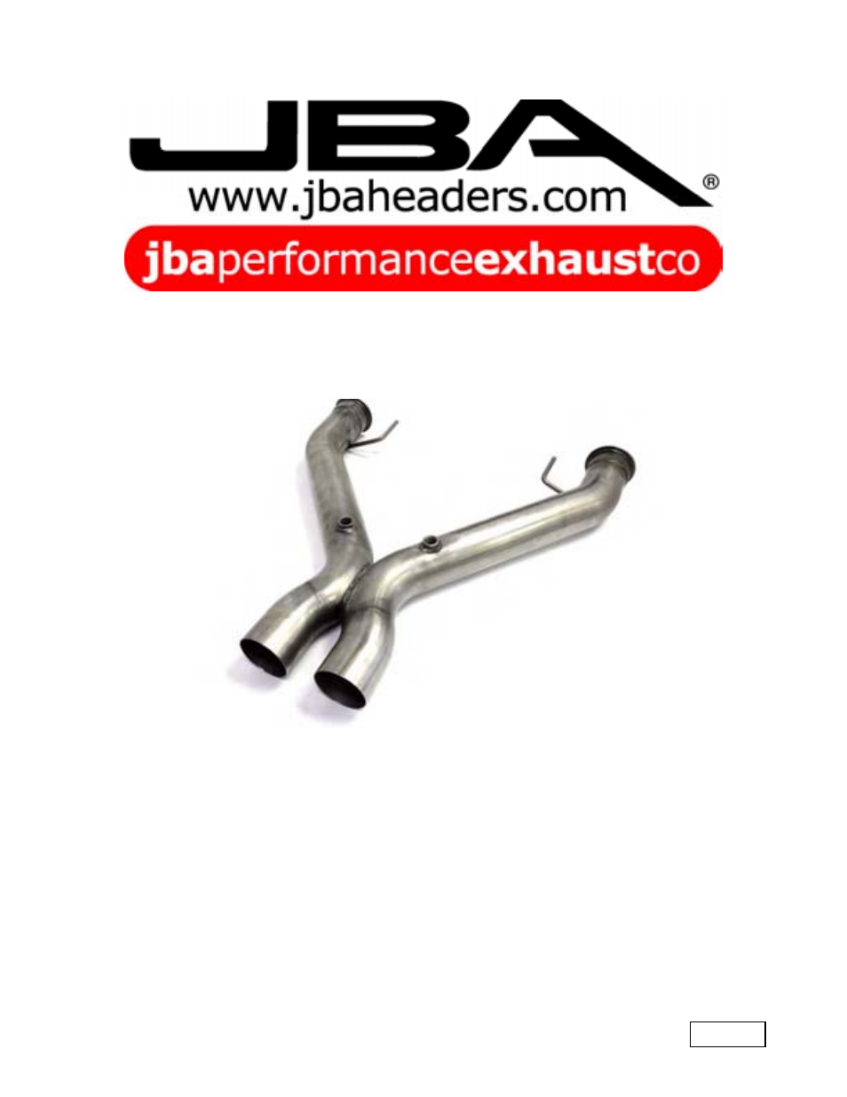 PerTronix JBA Exhaust 6696SX User Manual | 2 pages