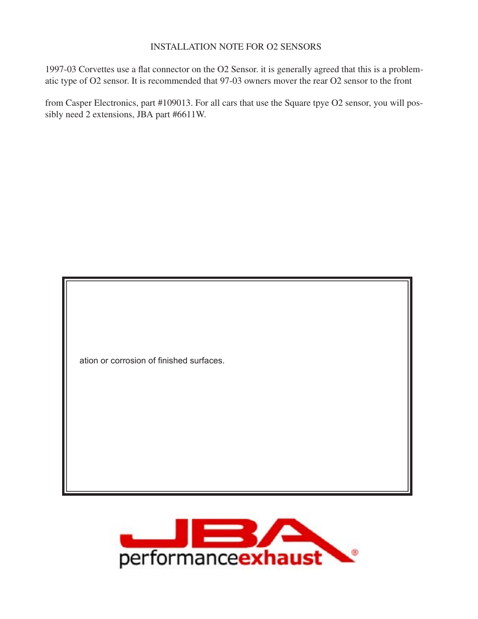Limited one year warranty | PerTronix JBA Exhaust 6818S User Manual | Page 4 / 5