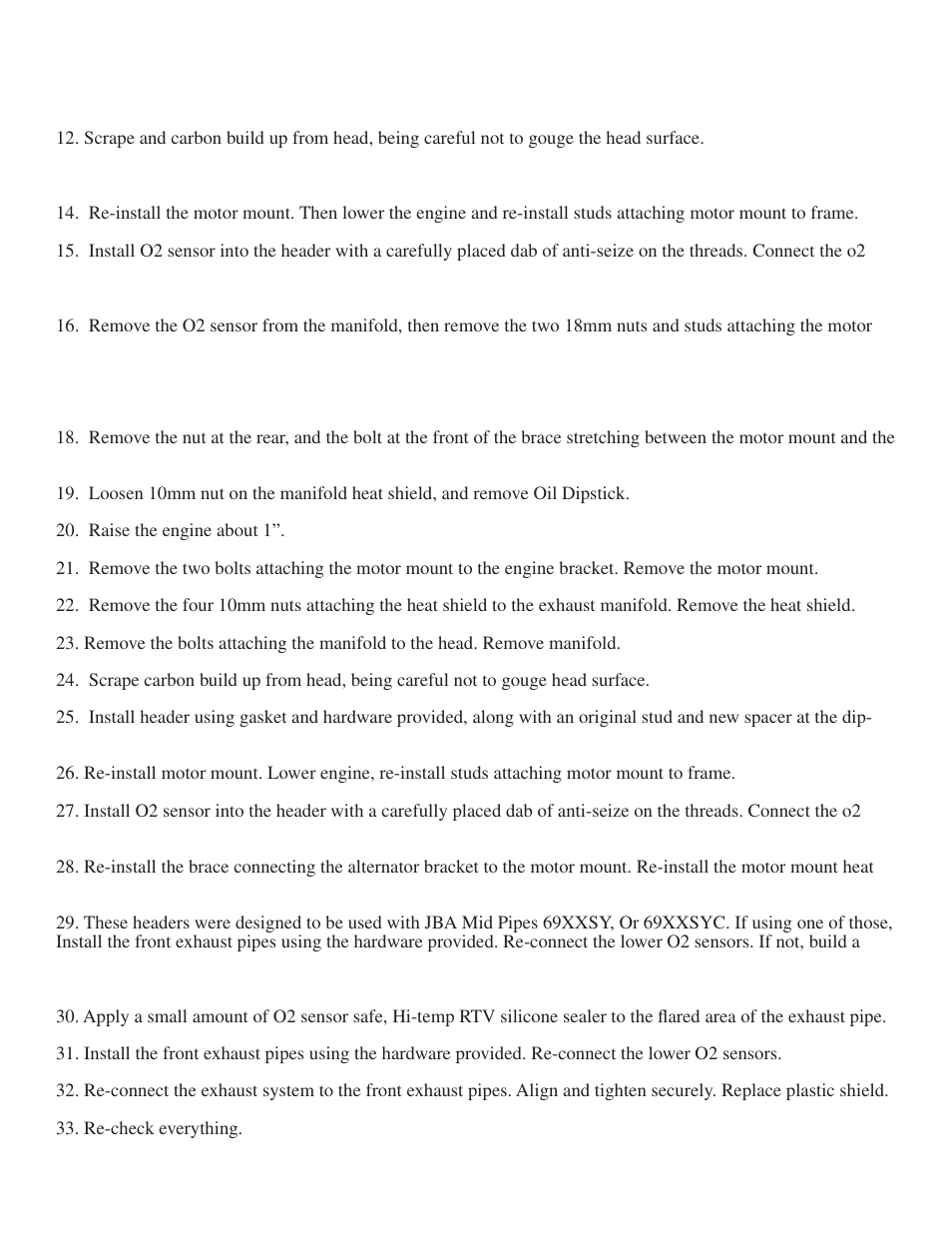 PerTronix JBA Exhaust 6965S User Manual | Page 3 / 4