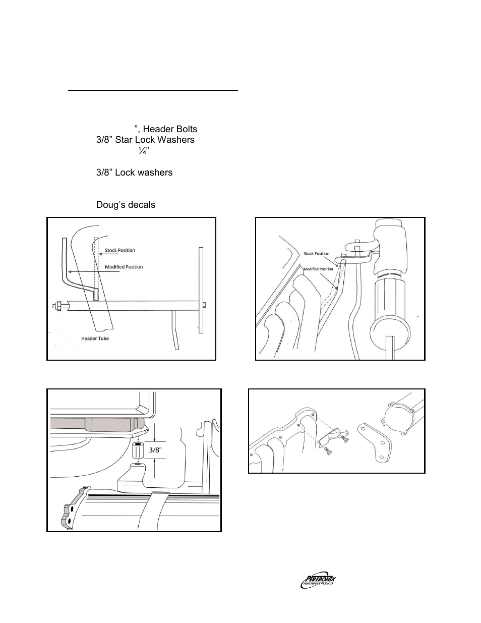 PerTronix Dougs Headers D310 User Manual | Page 3 / 3