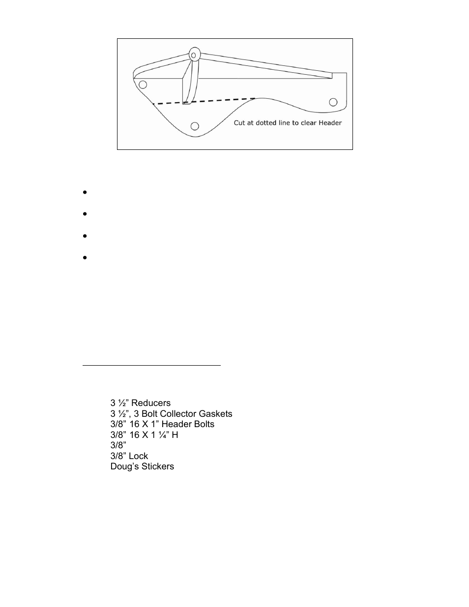 Parts list, Important check list, Start the engine | PerTronix Dougs Headers D319 User Manual | Page 3 / 3