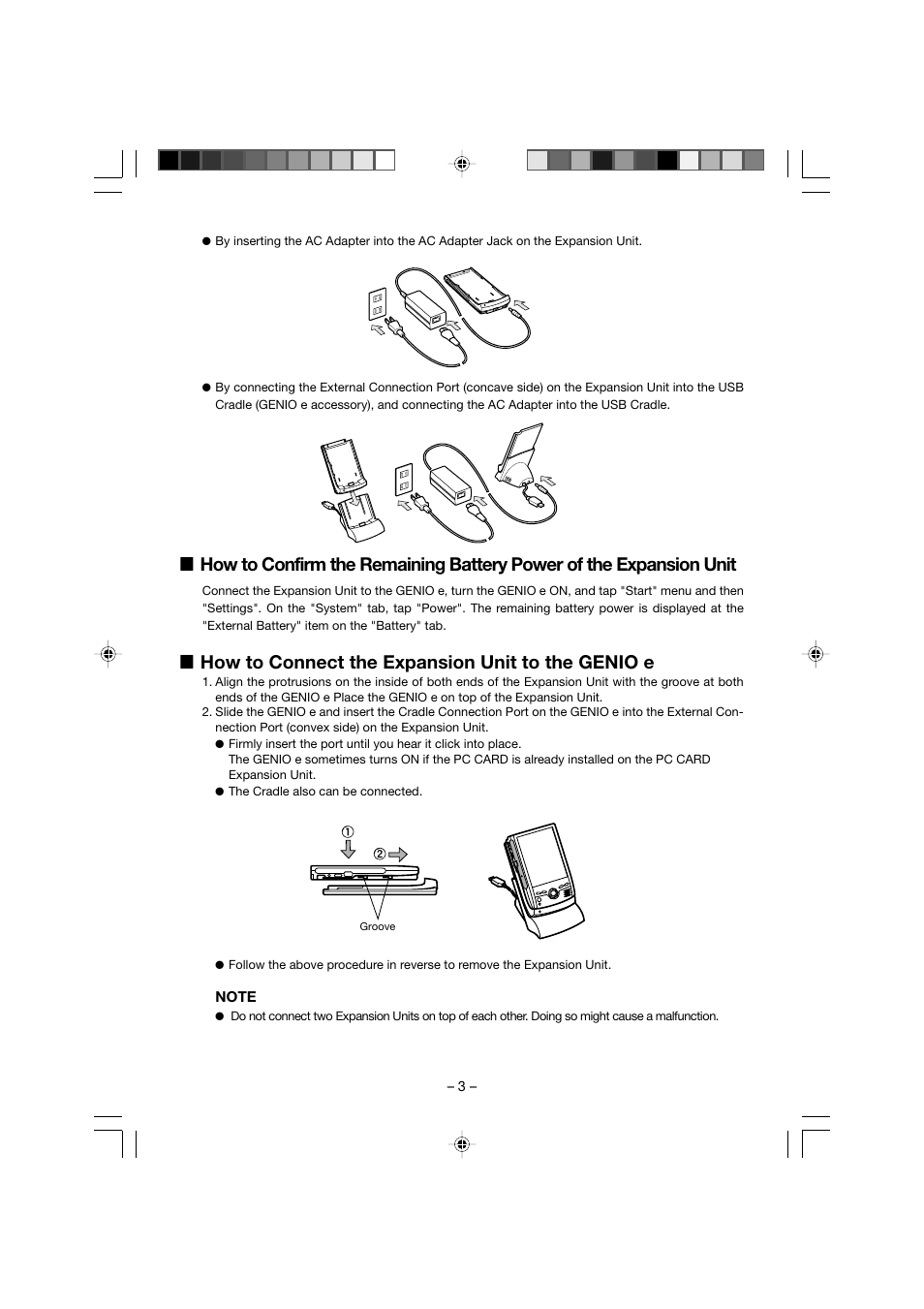 L how to connect the expansion unit to the genio e | Audiovox CEX0122B User Manual | Page 3 / 4
