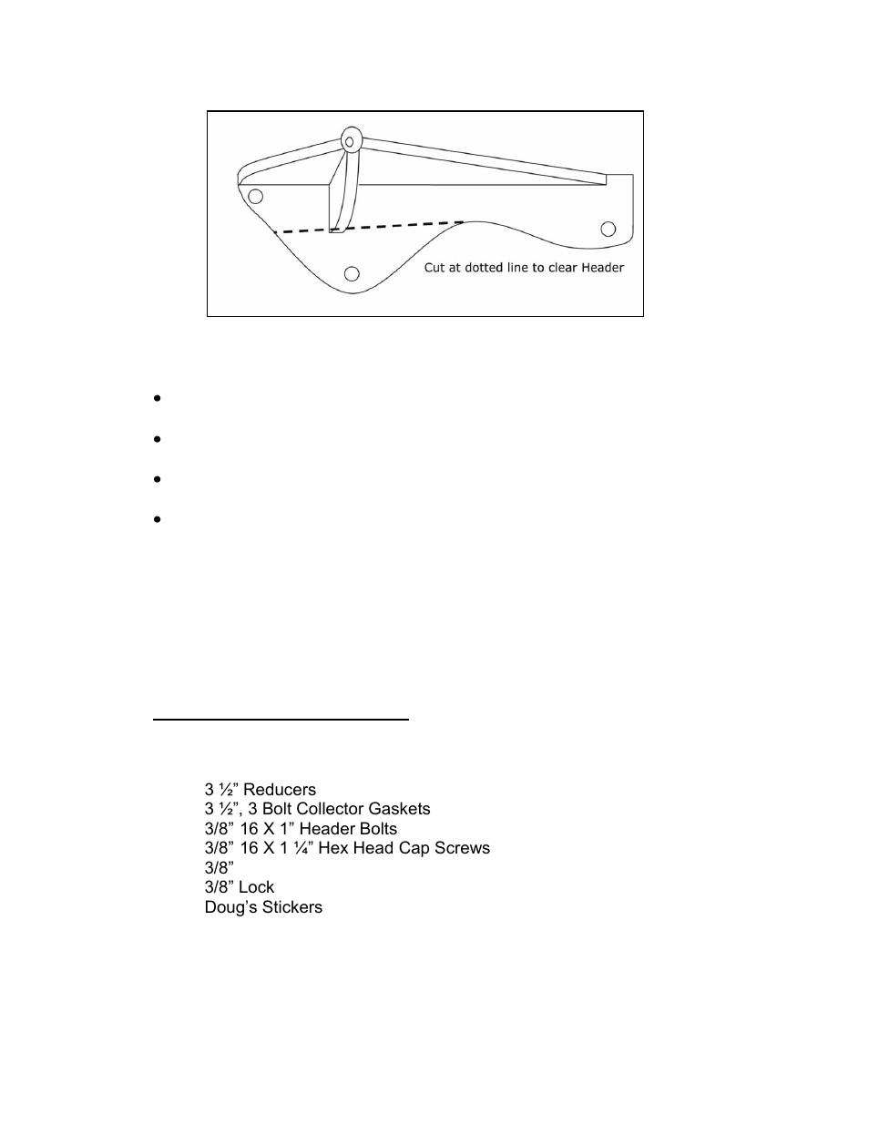 Parts list, Important check list, Start the engine | PerTronix Dougs Headers D328 User Manual | Page 3 / 3