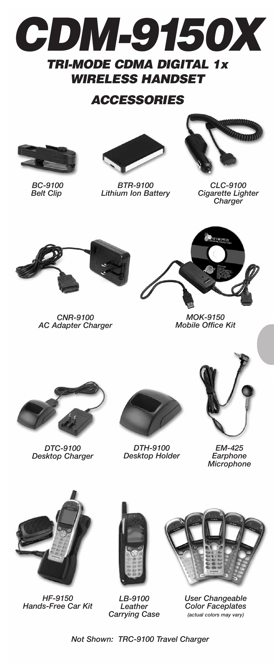 Cdm-9150x | Audiovox CDM-9150X User Manual | Page 105 / 107