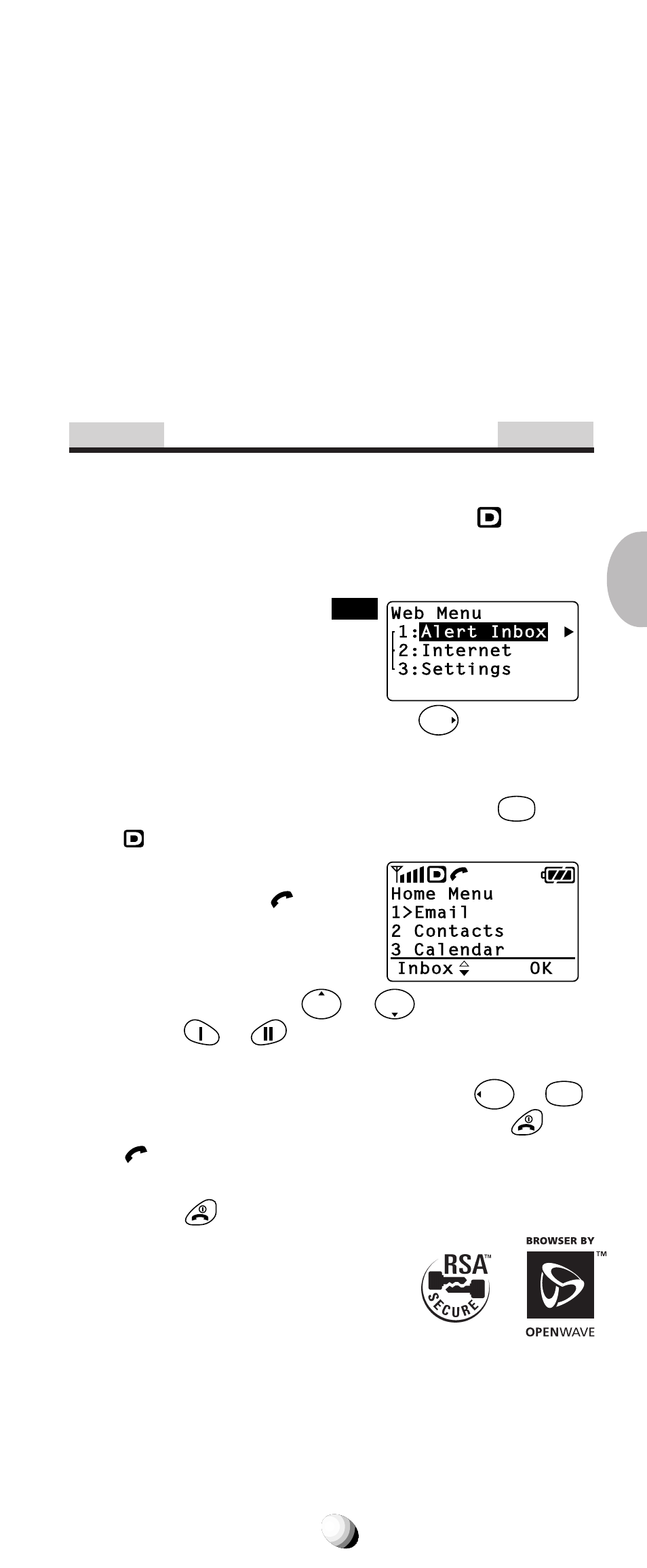 Web browsing, Accessing internet | Audiovox CDM-9150X User Manual | Page 65 / 107