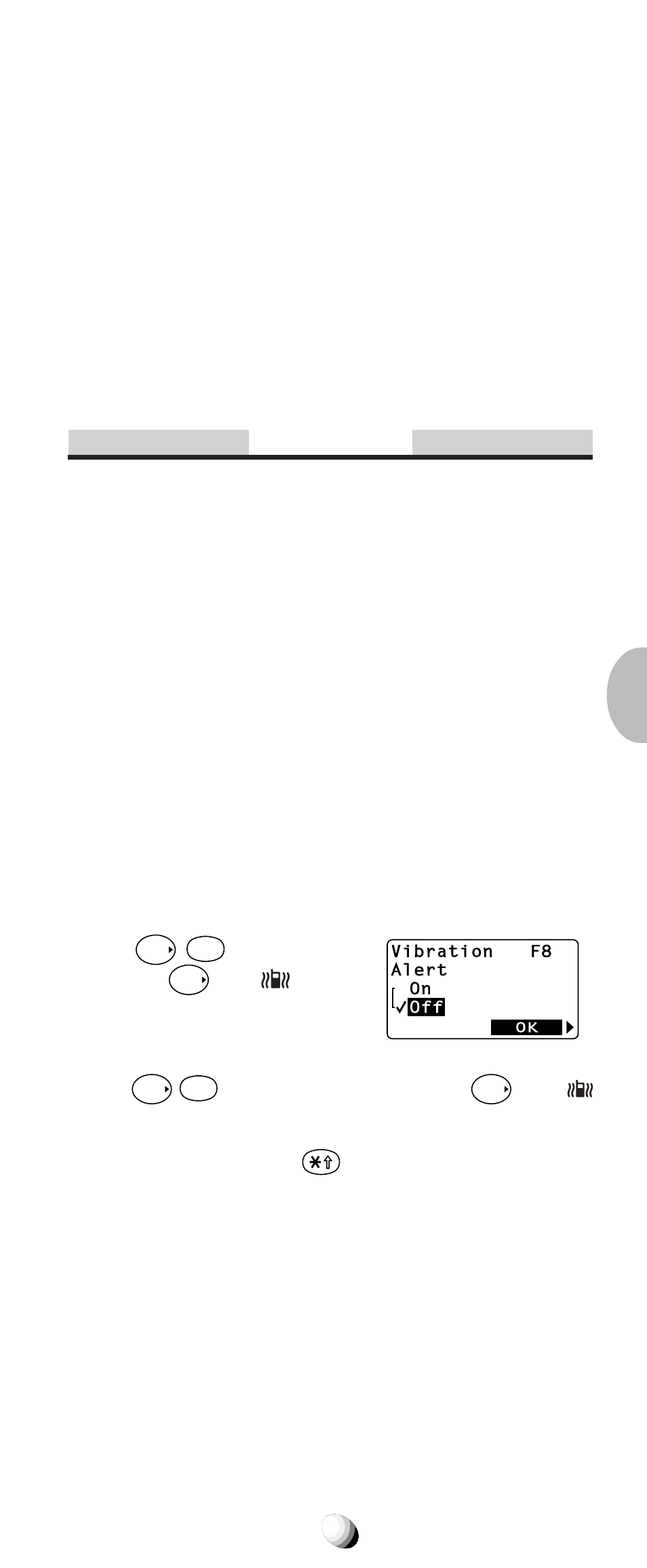 Vibrator, Vibrating alert (f8) | Audiovox CDM-9150X User Manual | Page 89 / 107
