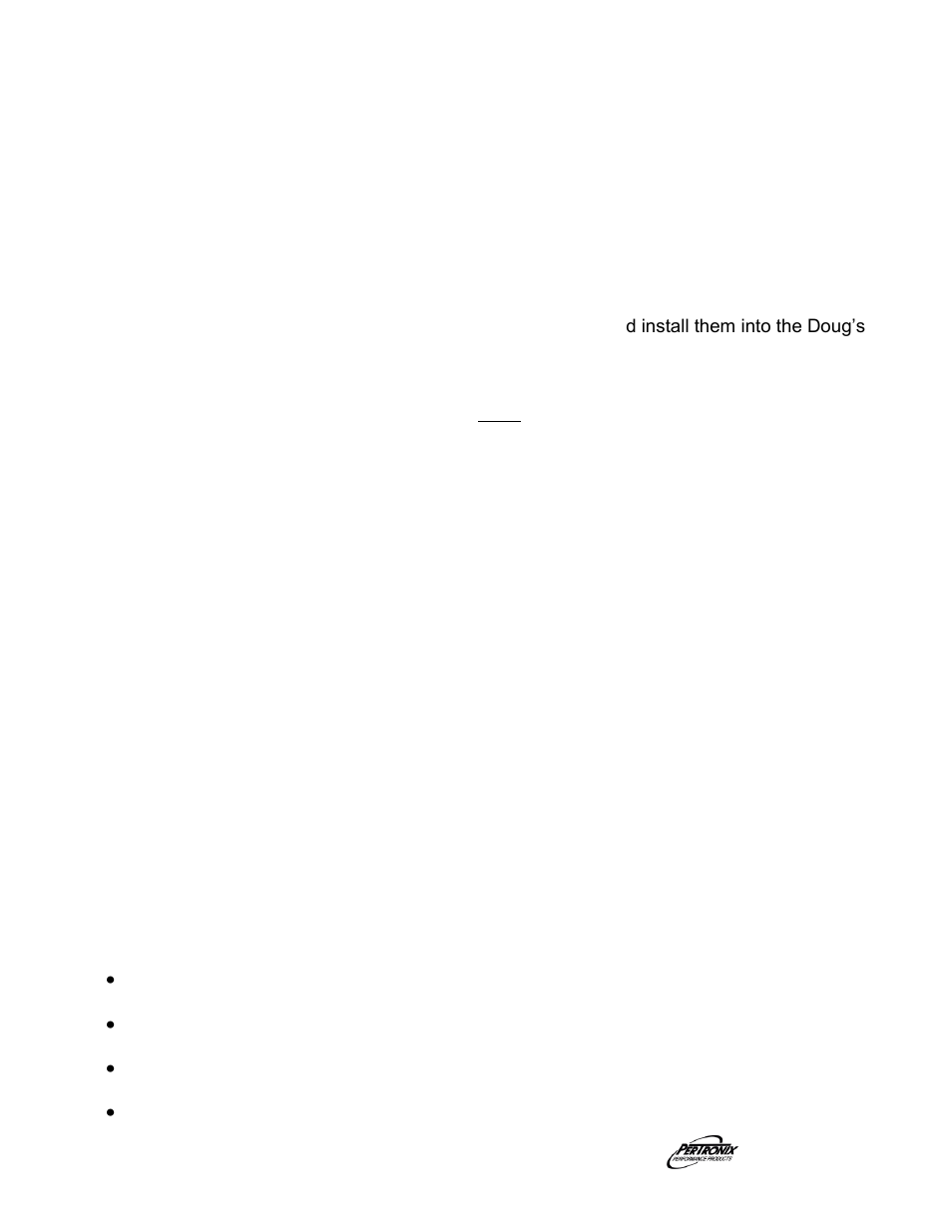 Installation, Important check list | PerTronix Dougs Headers D3332 User Manual | Page 2 / 3