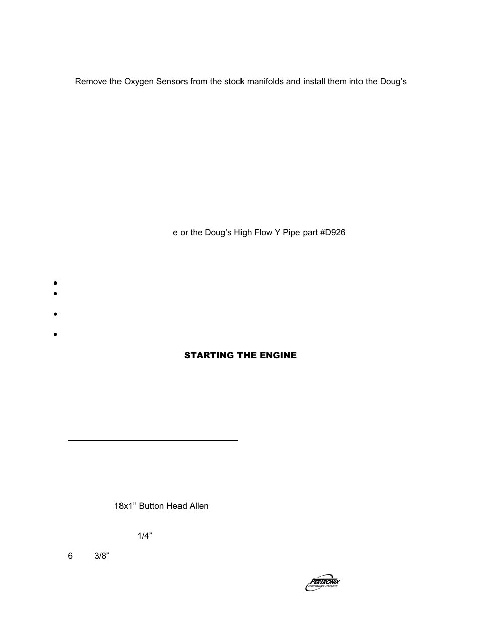 PerTronix Dougs Headers D3354 User Manual | Page 2 / 2