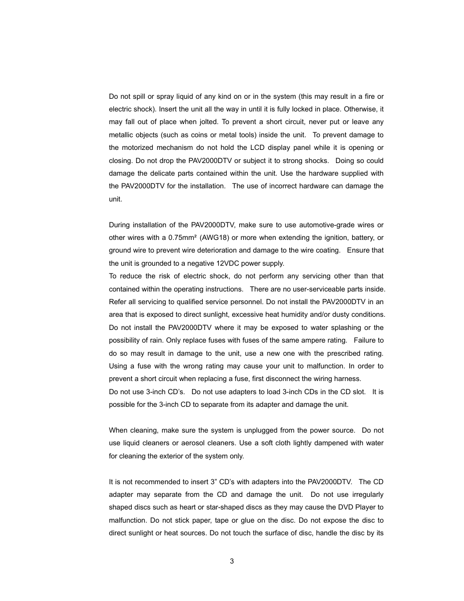 Important safety instructions | Audiovox PAV2000DTV User Manual | Page 4 / 58