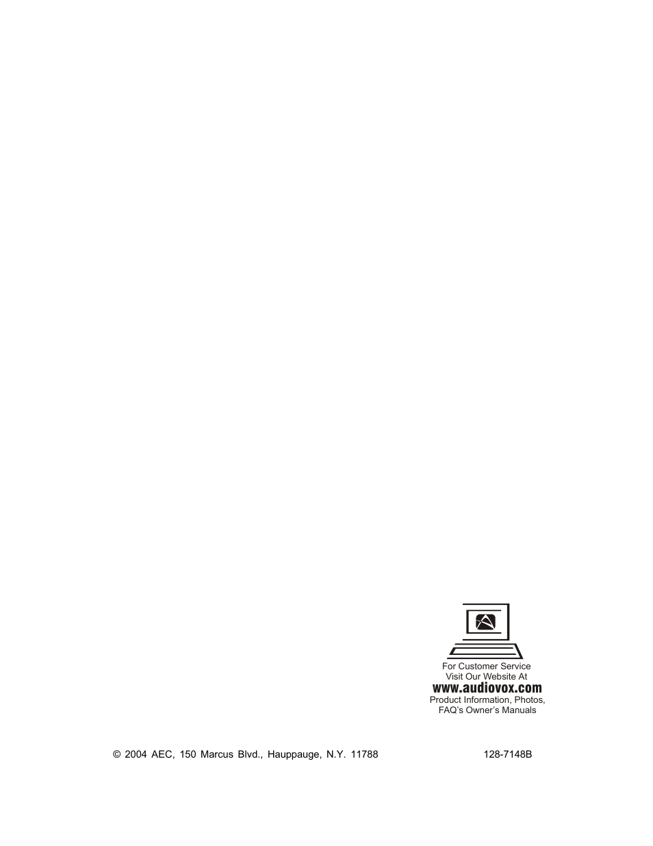 Audiovox PAV2000DTV User Manual | Page 58 / 58