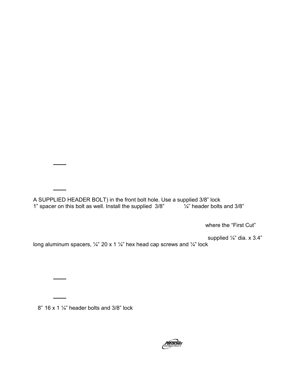 Assembly | PerTronix Dougs Headers D3364Y-6 User Manual | Page 2 / 8