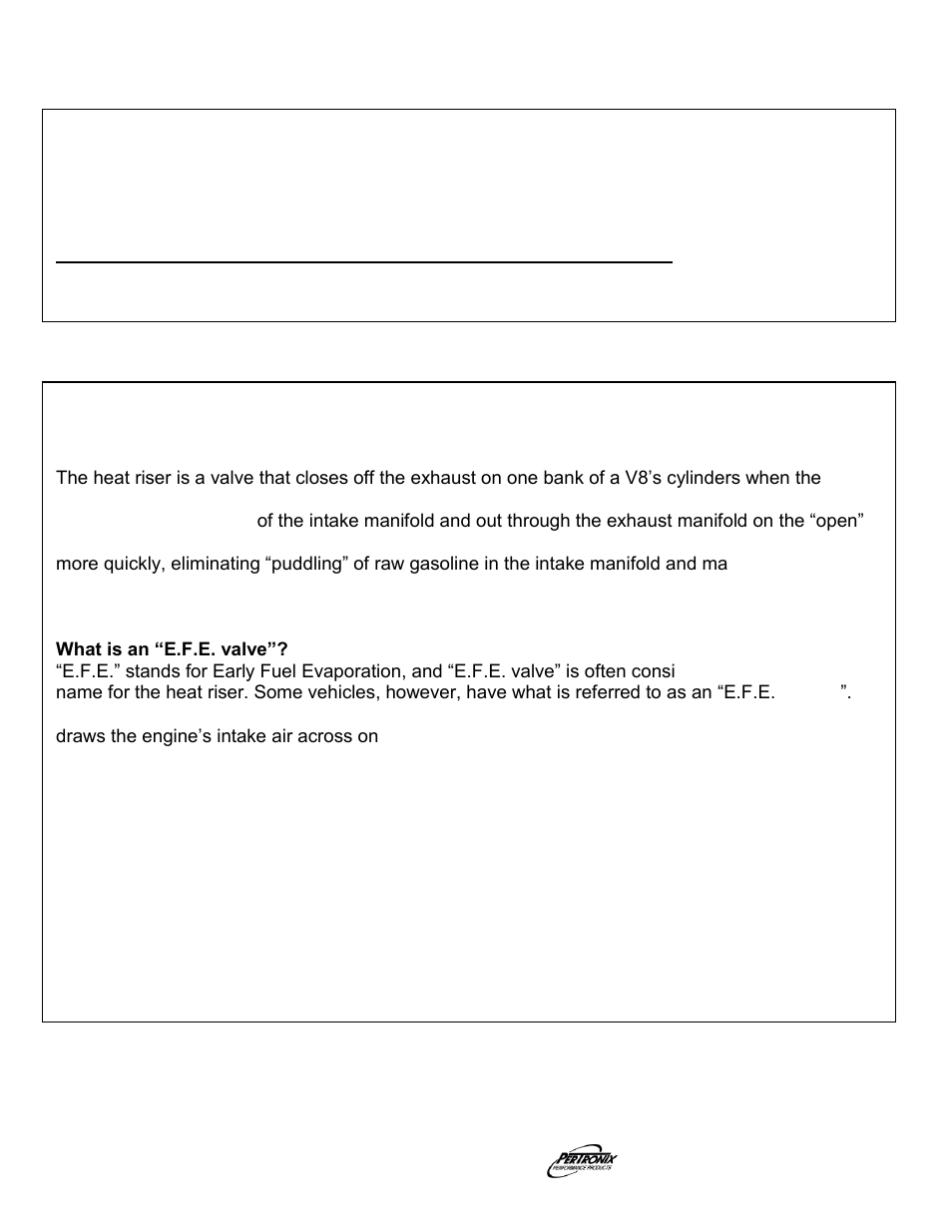 Air injection loom information, Heat riser information | PerTronix Dougs Headers D3364Y-6 User Manual | Page 8 / 8