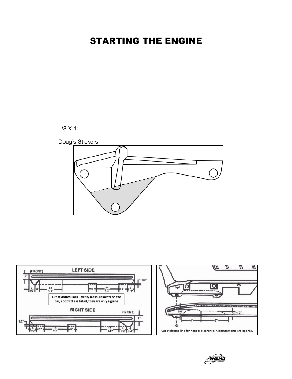 Starting the engine | PerTronix Dougs Headers D381 User Manual | Page 3 / 3