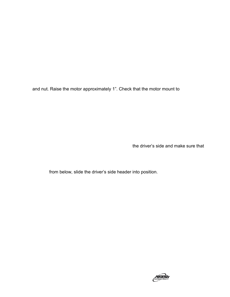 Installation | PerTronix Dougs Headers D522 User Manual | Page 2 / 3