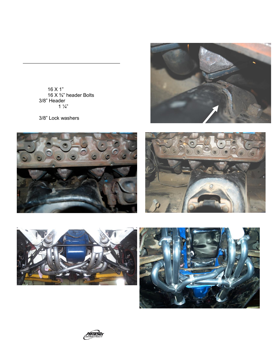 Parts list | PerTronix Dougs Headers D627-R User Manual | Page 3 / 3