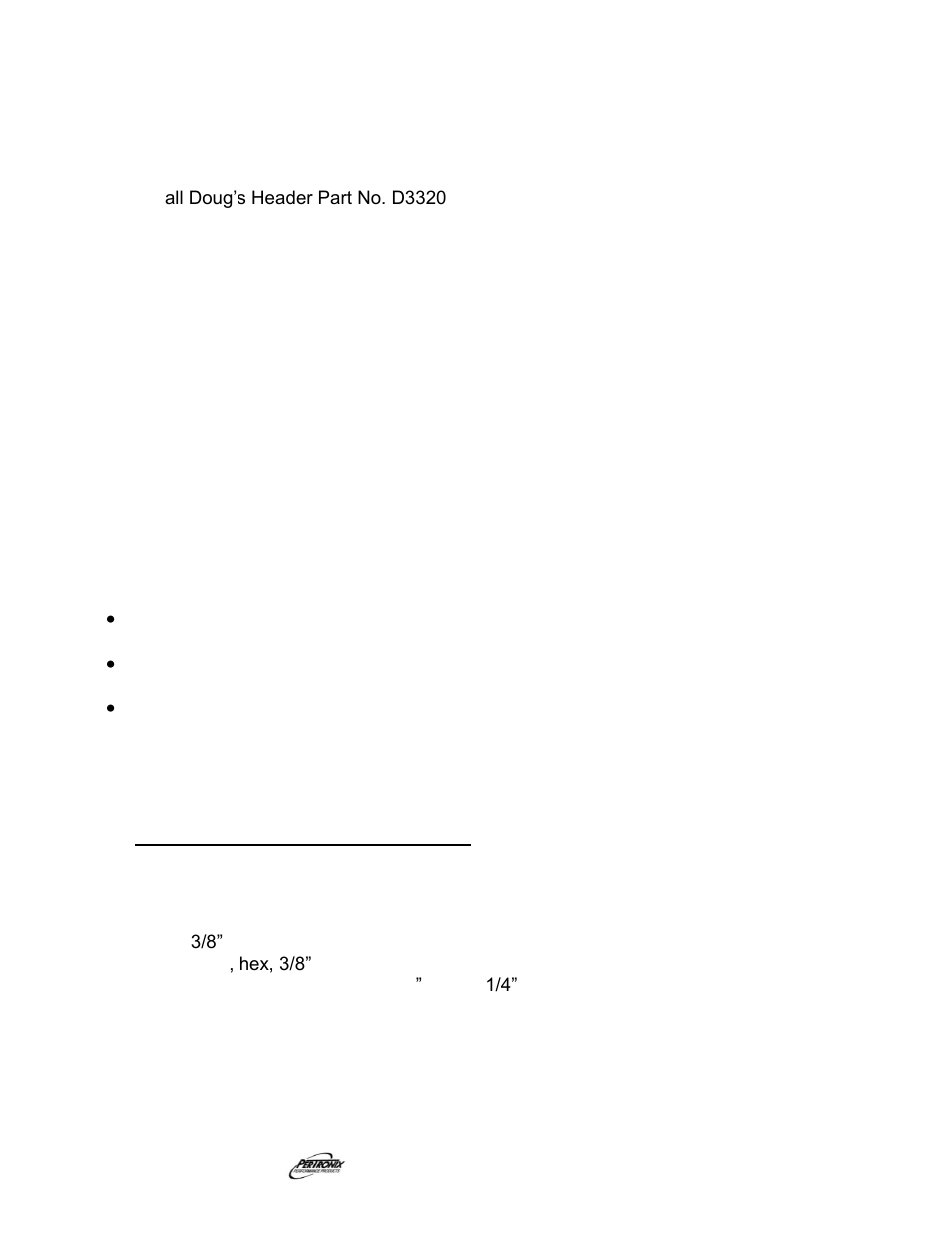 Assembly, Start the engine, Important check list | Parts list | PerTronix Dougs Headers D901 User Manual | Page 2 / 2