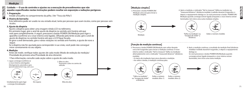 Medição, Medição simples】 【função de medição contínua | Nikon PROSTAFF User Manual | Page 36 / 41