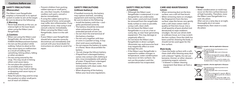 Nikon PROSTAFF User Manual | Page 5 / 41