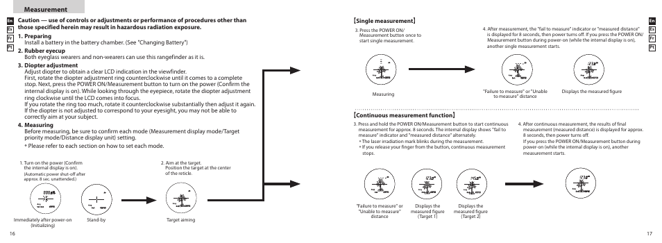 Measurement | Nikon PROSTAFF User Manual | Page 9 / 41