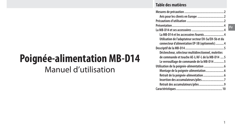 Nikon MB-D14 User Manual | Page 27 / 156