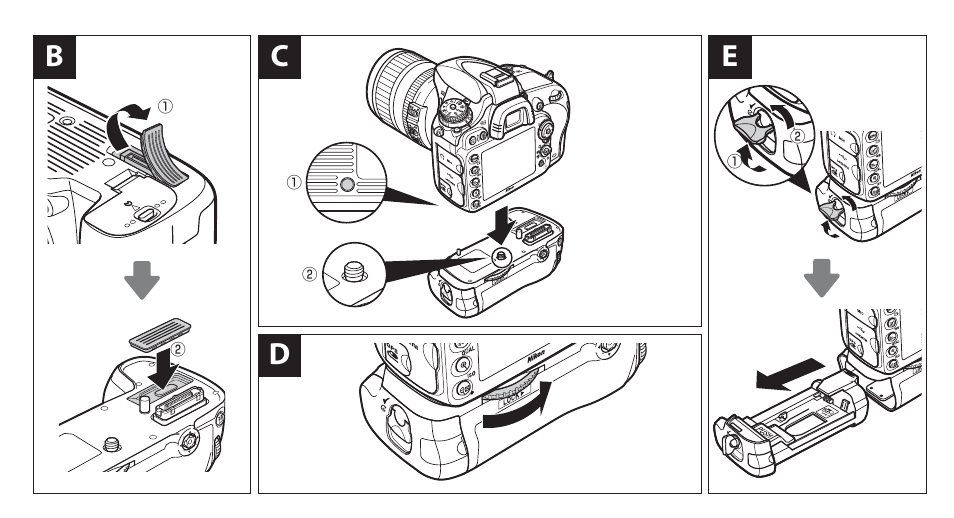 Bc d e | Nikon MB-D14 User Manual | Page 3 / 156