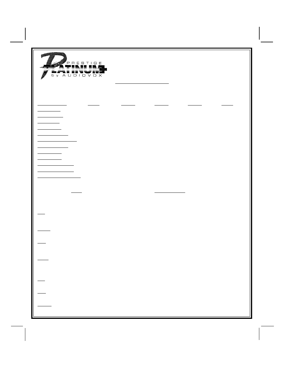 Audiovox APS 800a User Manual | 8 pages