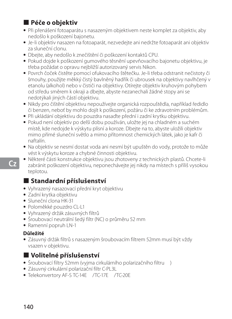 Jp en de fr es se ru nl it cz ch kr | Nikon 200mm-f-2G-ED-AF-S-VR-II-Nikkor User Manual | Page 140 / 228