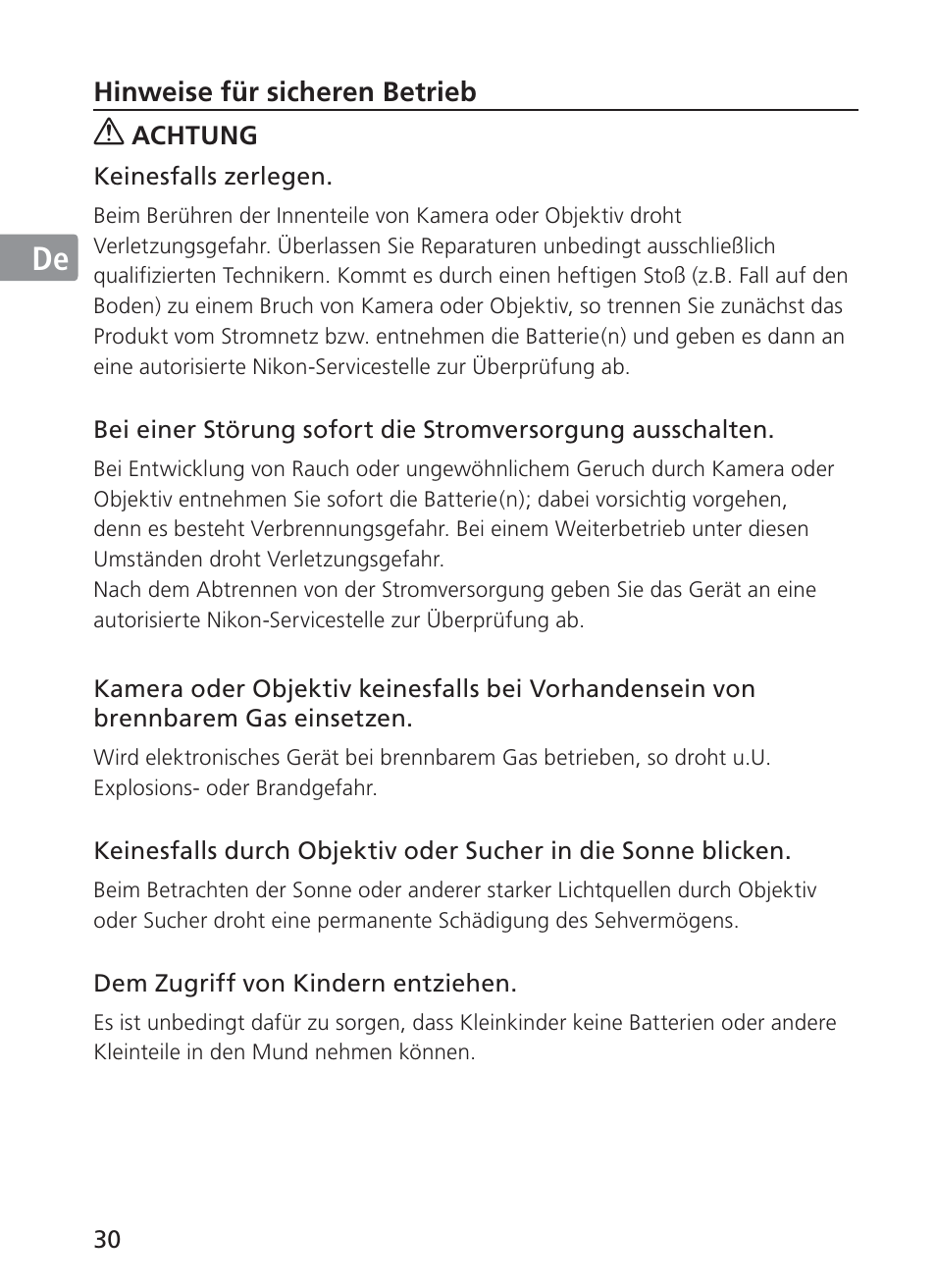 Jp en de fr es se ru nl it ck ch kr | Nikon 200mm-f-2G-ED-AF-S-VR-II-Nikkor User Manual | Page 30 / 228