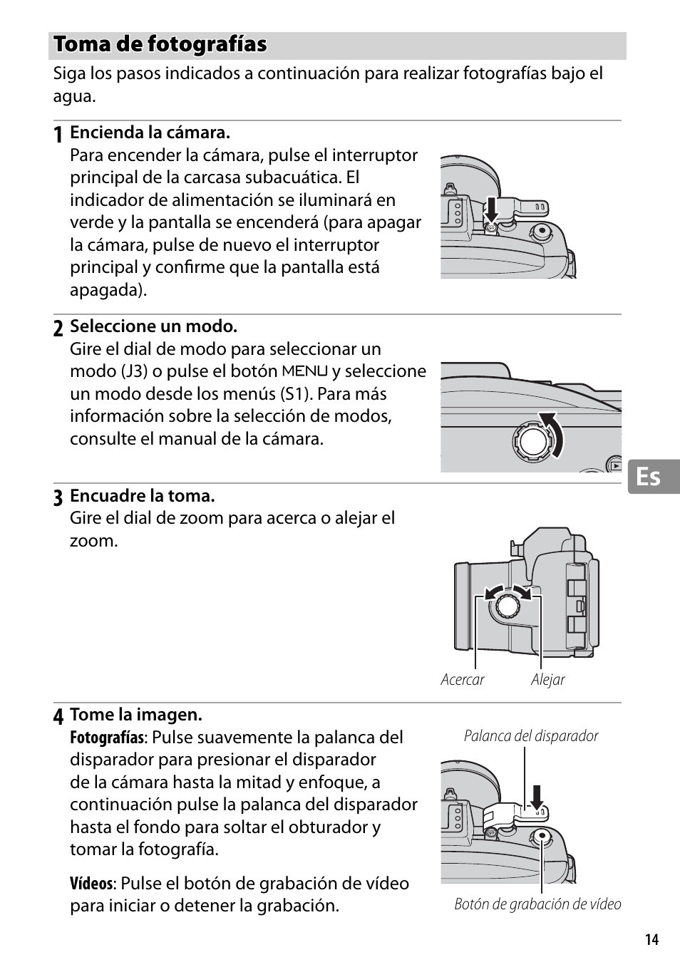 Toma de fotografías | Nikon WP-N2 User Manual | Page 137 / 260