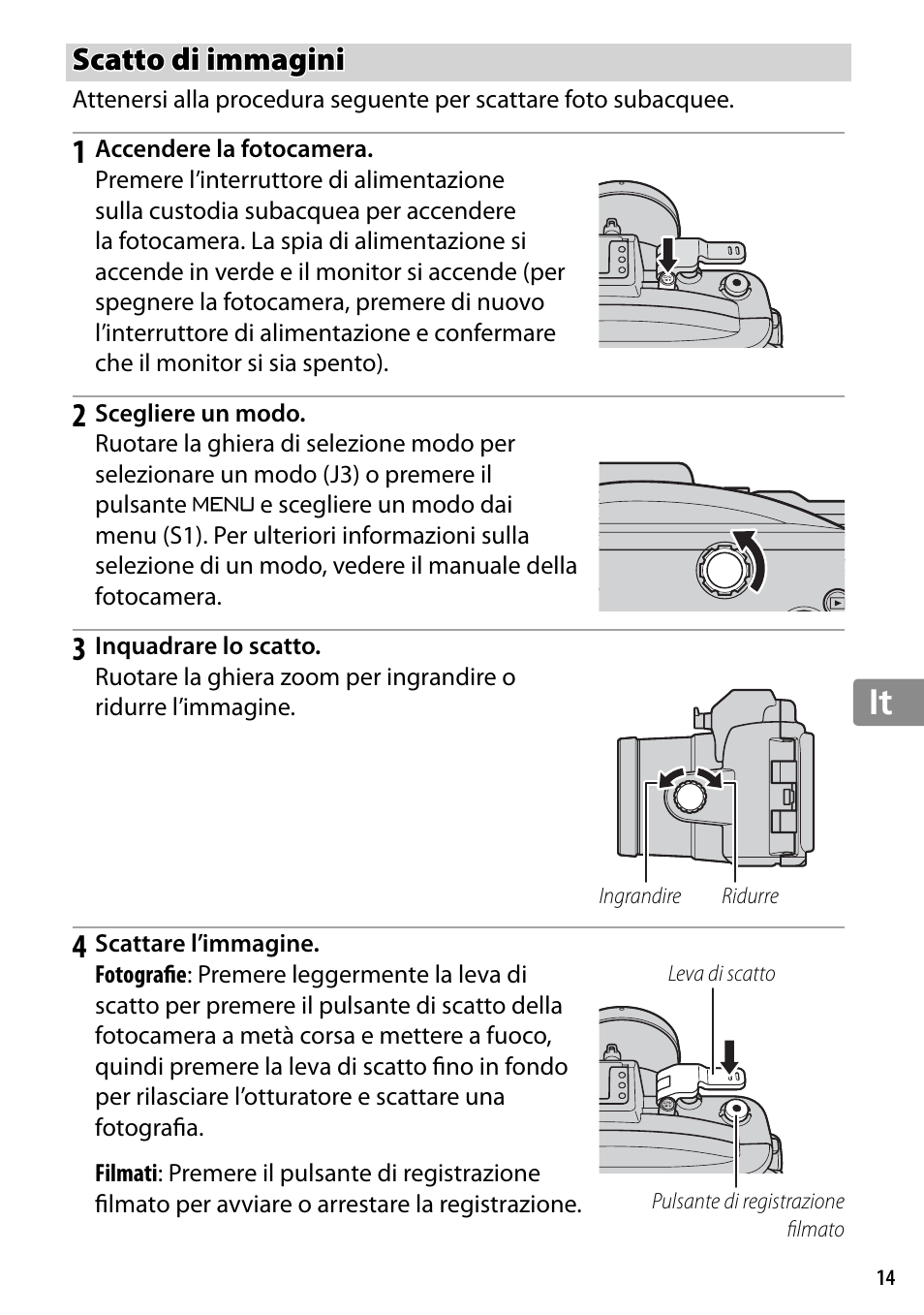 Scatto di immagini | Nikon WP-N2 User Manual | Page 165 / 260